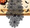 Halloween Decoration Table Runner with 12 Pack 3D Bats, Spider Web Black Lace Table Runner for Kitchen Dinner Table, Halloween Party Decoration Indoor - 13 x 72 Inch